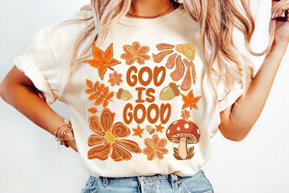 Boho Fall Christian God is Good PNG