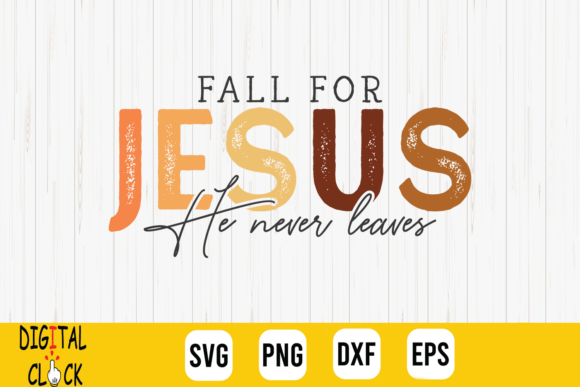 Fall for Jesus He Never Leaves Pumpkin T-Shirt Designs