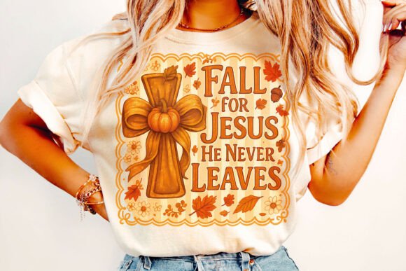 Fall for Jesus Png, Fall Vibes Png T-Shirt Designs