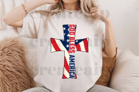 God Bless America 4th of July Christian T-Shirt Designs