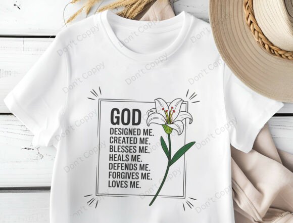God Designed Me PNG: Faith-Based T-Shirt Designs