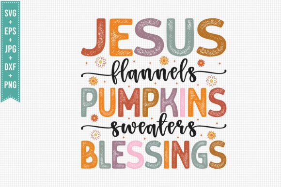 JESUS FLANNELS PUMPKINS SWEATERS, FALL S T-Shirt Designs