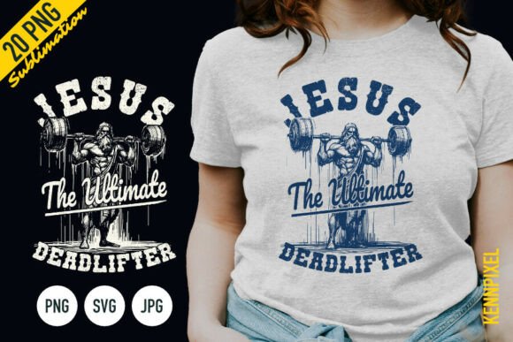 Jesus Weightlifting Fitness Gym Shirt T-Shirt Designs