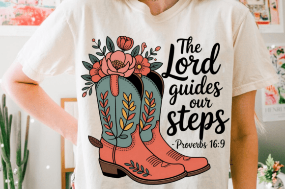 The Lord Guides, Western Christian PNG T-Shirt Designs